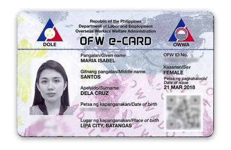 ofw ecard application form